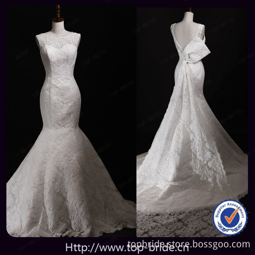 S1429 Elegant Designer Real Lace Detachable Train Mermaid Wedding Dresses 2013